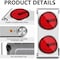 Cusimax 1800W Electric Double Hot Plate, Portable Burner for cooking, Electric Infrared Stove, Silver CMIP-B180S - alternate 3